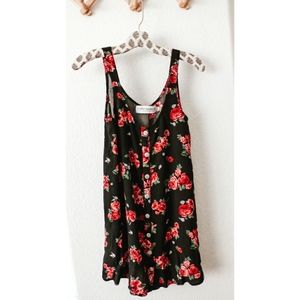 Gypsy Warrior floral sleeveless button up midi shift dress